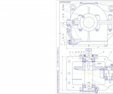 Чертеж Конический одноступенчатый редуктор +деталировка