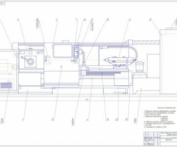 Чертеж Станок 16К30Ф3. Общий вид