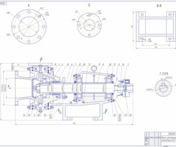 Чертеж Насос центробежный консольный