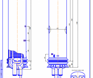 Чертеж Чертеж подогревателя высокого давления ПВД-7
