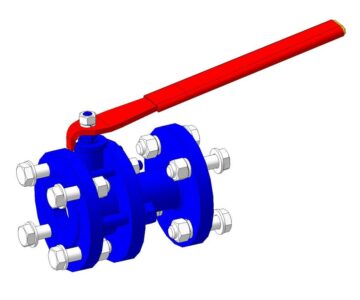 3D модель Модель Кран шаровый Ду40