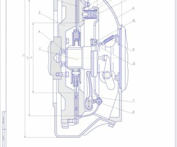 Чертеж Сцепление автомобиля