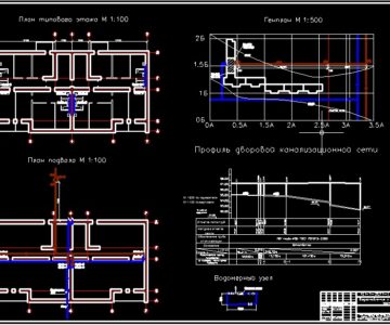 Чертеж Водоснабжение и канализация