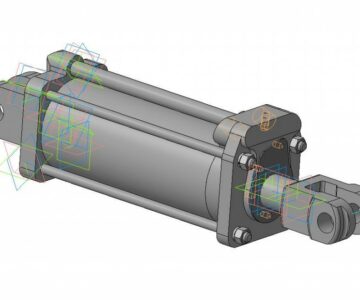 3D модель 3D модель гидроцилиндра Ц100