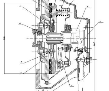 Чертеж Чертеж сцепления МАЗ-4370
