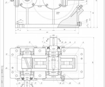 Чертеж Чертеж цилиндрического одноступенчатого редуктора u=4,2
