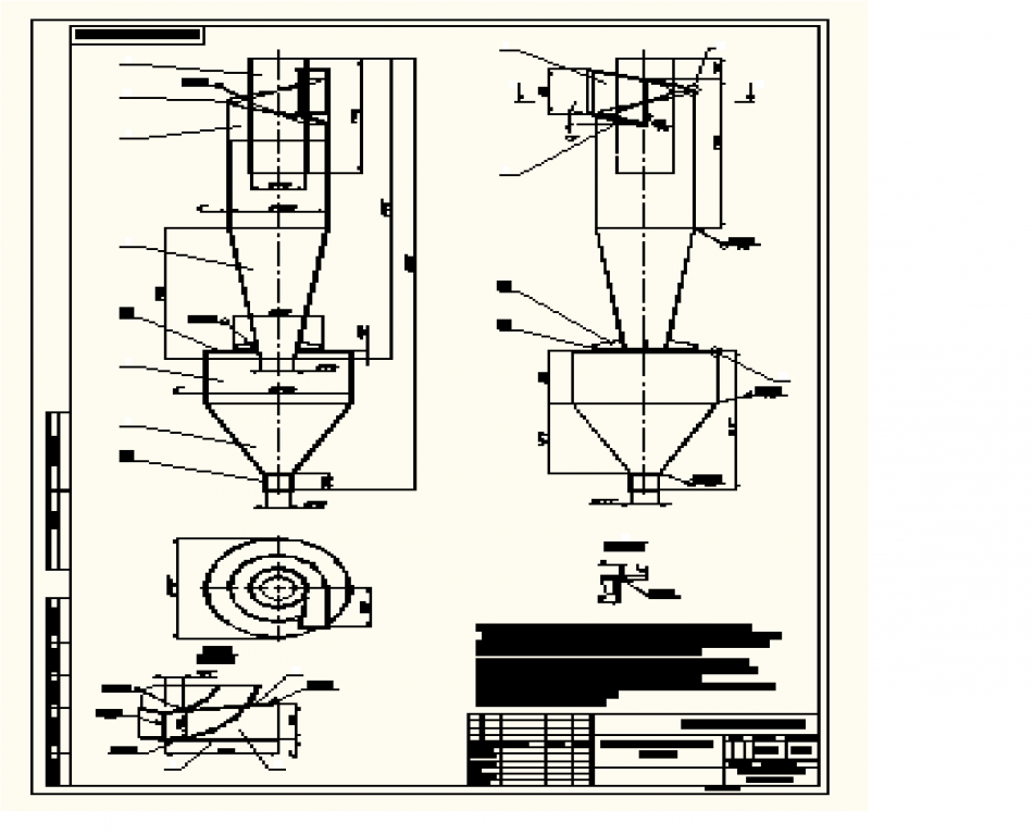 Чертеж Циклон ЦН-15-500 без спецификации