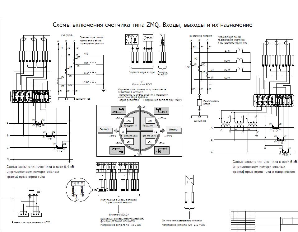 Чертеж комбинированный прибор ZMQ