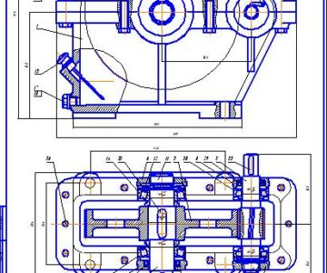 Чертеж Редуктор одноступенчатый u=6