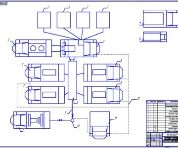 Чертеж Схема обвязки  агрегатов при ГРП