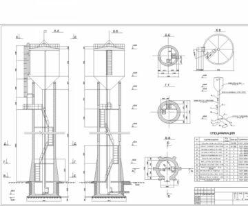 Чертеж чертеж водонапорной башни