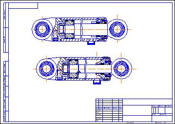 Чертеж Гидроцилиндр плунжерный