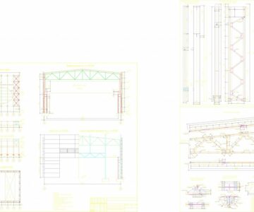 Чертеж Промышленное здание (монтаж металлоконструкций фахверка)