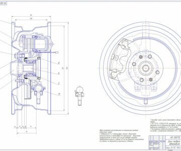 Чертеж Чертеж диска легкового автомобиля