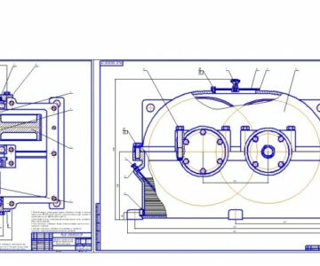 Чертеж Чертеж двухступенчатого редуктора (проектирование привода uпр=37.287)