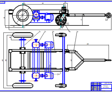 Чертеж Тележка самоходная. Погрузчик КПШ-5