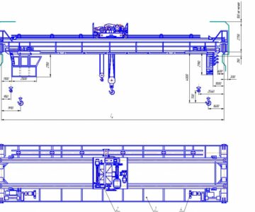 Чертеж дипломный проект мостовой кран 30/5 тонн