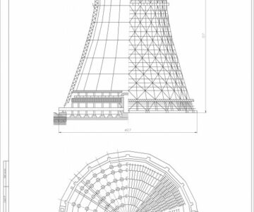 Чертеж Чертеж градирни БГ-1600