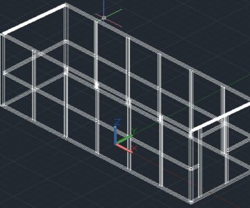 3D модель Модель каркаса бытовки