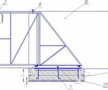 Чертеж Установка откатных ворот 3м