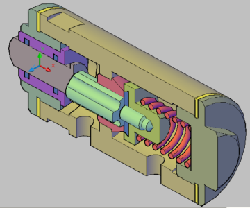 3D модель Клапан механический 3D AutoCAD