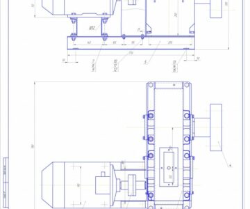 Чертеж курсовой проект привод к муфельной печи