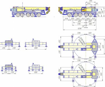 Чертеж Автокран LIEBHERR LTM-1200-5.1