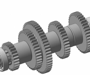 3D модель 3D сборка вала коробки скоростей