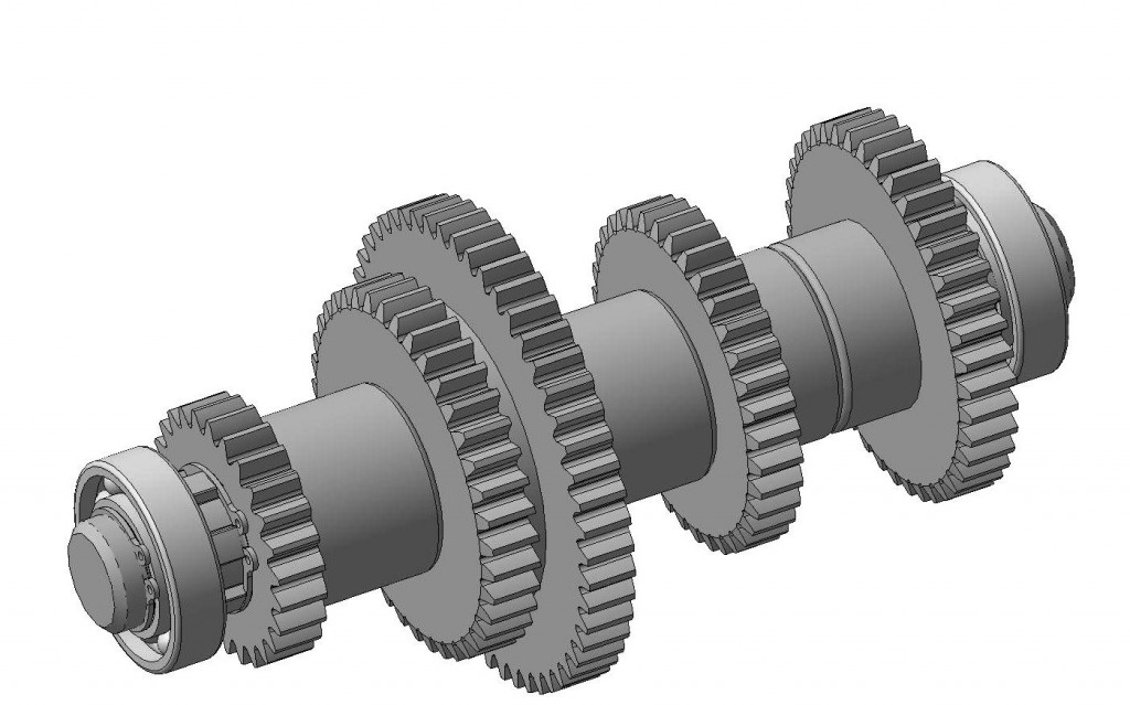 3D модель 3D сборка вала коробки скоростей