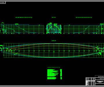 Чертеж Теоретический чертеж сухогруза DW=15000т