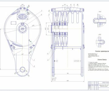 Чертеж Талевий блок УТБ-5-225