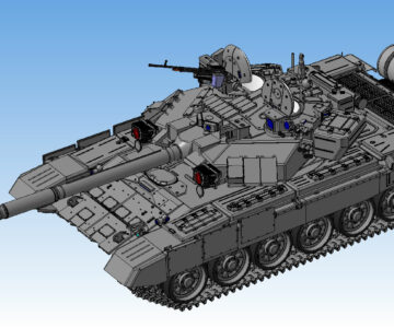 3D модель Масштабная модель танка Т-90