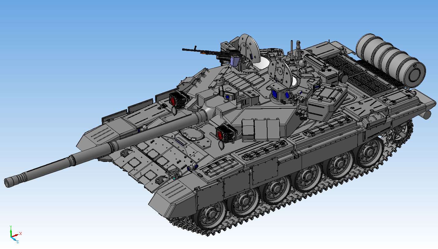 3D модель Масштабная модель танка Т-90