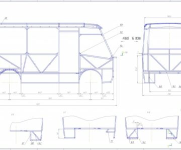 Чертеж каркас кузова автобуса