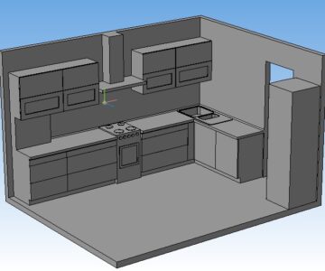 3D модель Кухня 3D планировка