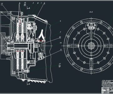 Чертеж Грузовой автомобиль 5-го класса. Разработка сцепления