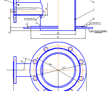 Чертеж Патрубок замерного люка