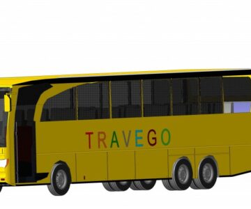 3D модель 3D модель трехосного автобуса «Mersedes-Benz Travego»