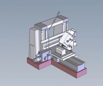 3D модель Фрезерный станок 4-х координатный