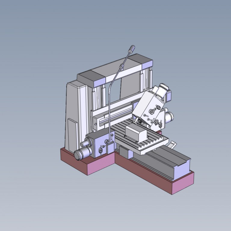 3D модель Фрезерный станок 4-х координатный