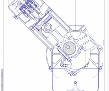 Чертеж Чертёж дизеля V6