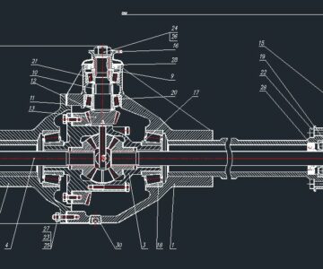 Чертеж Разработка  ведущего  моста фургона 2-го  класса