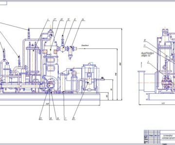 Чертеж Компрессорная установка
