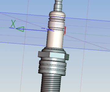 3D модель 3d свечка ДВС W20EPR-U  из 3-х частей