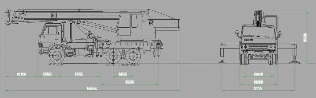 Чертеж Кран стреловой КС-45719-1