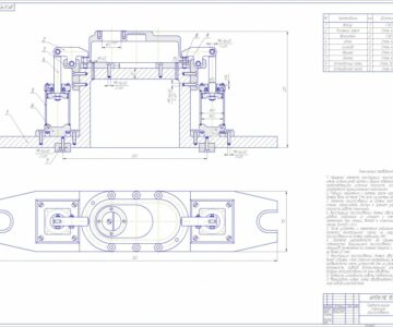Чертеж Технологическая оснастка. Специальное зажимное устройство для расточки отверстия в детали КРЫШКА