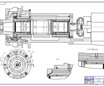 Чертеж Шпиндельный узел кругло-шлифовального станка
