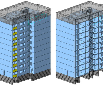 3D модель Трехмерная модель многоэтажного здания