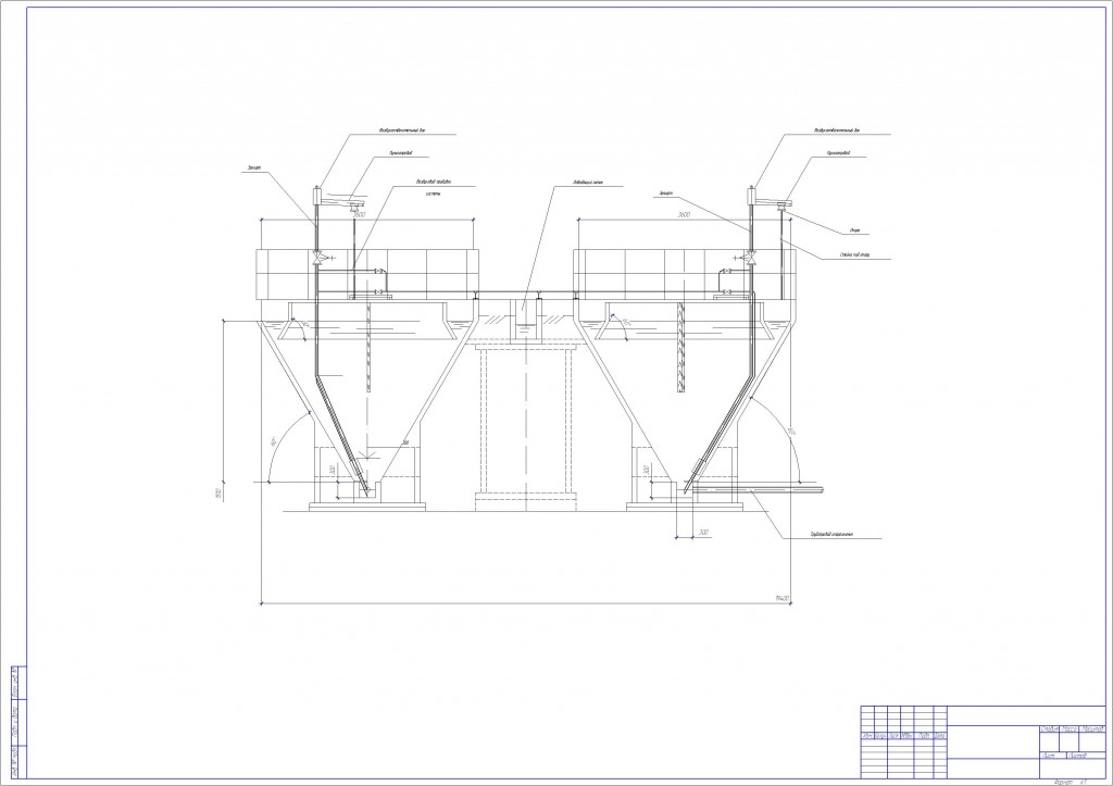 Чертеж Песколовка горизонтальная