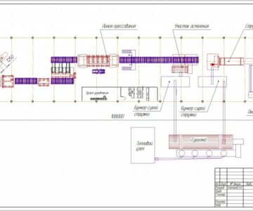 Чертеж Чертеж предприятия по производству OSB плит 12 тыс.м3 в год.